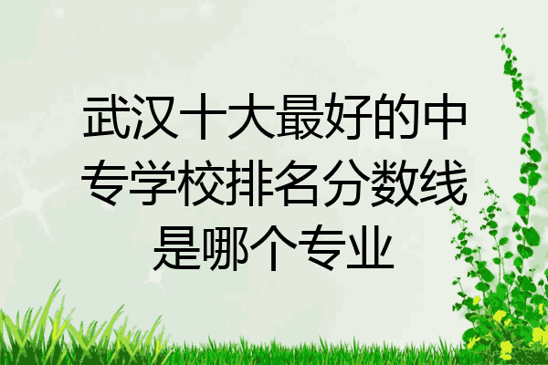 武汉十大最好的中专学校排名分数线是哪个专业