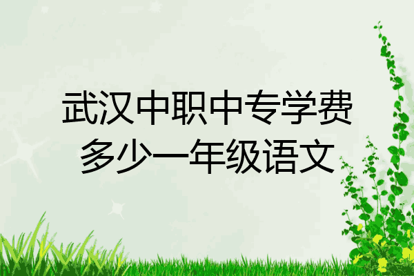 武汉中职中专学费多少一年级语文