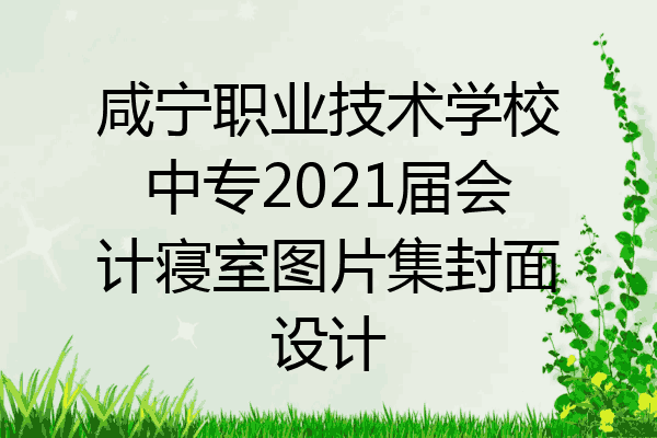 咸宁职业技术学校中专2021届会计寝室图片集封面设计