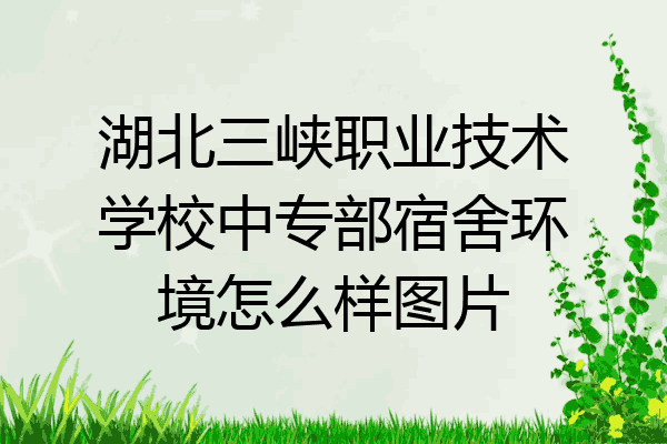 湖北三峡职业技术学校中专部宿舍环境怎么样图片
