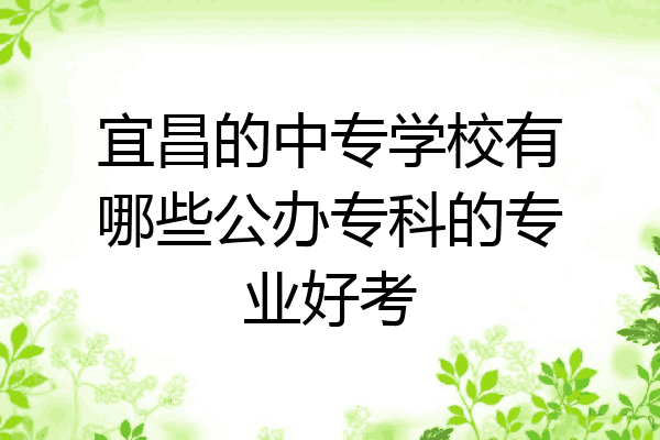 宜昌的中专学校有哪些公办专科的专业好考