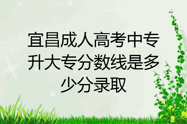 宜昌成人高考中专升大专分数线是多少分录取
