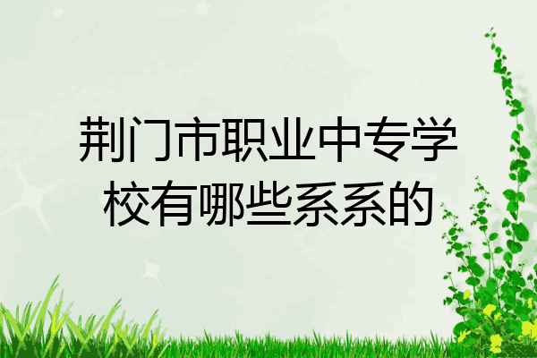 荆门市职业中专学校有哪些系系的