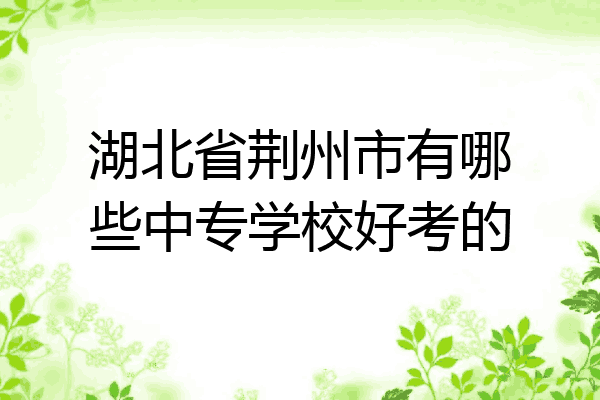 湖北省荆州市有哪些中专学校好考的