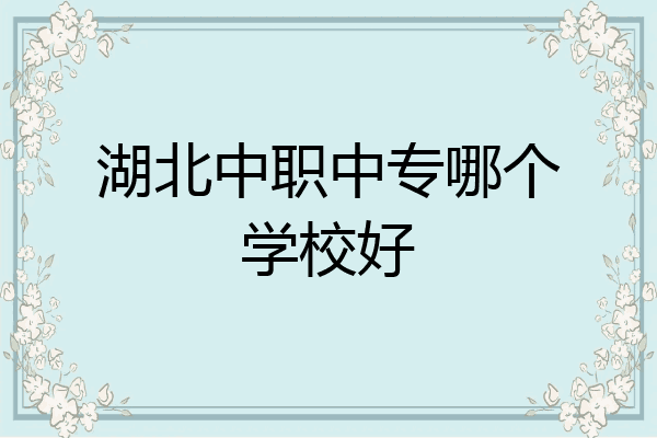 湖北中职中专哪个学校好