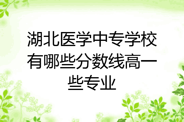 湖北医学中专学校有哪些分数线高一些专业