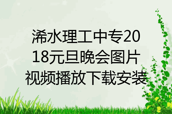 浠水理工中专2018元旦晚会图片视频播放下载安装