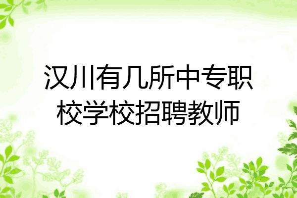 汉川有几所中专职校学校招聘教师