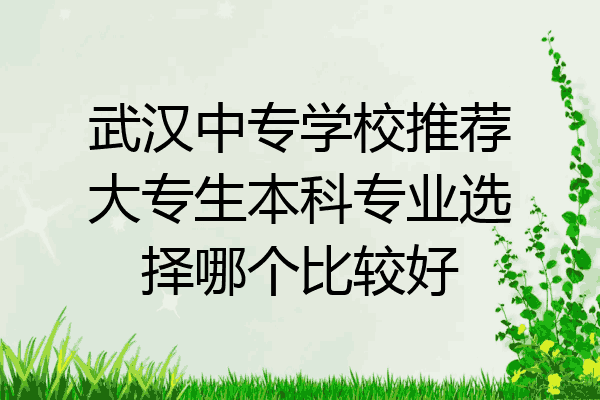 武汉中专学校推荐大专生本科专业选择哪个比较好