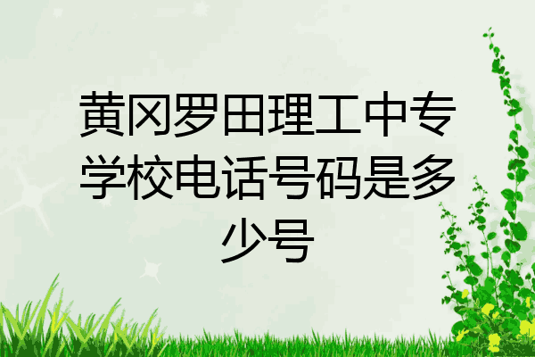 黄冈罗田理工中专学校电话号码是多少号