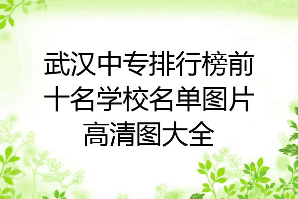 武汉中专排行榜前十名学校名单图片高清图大全