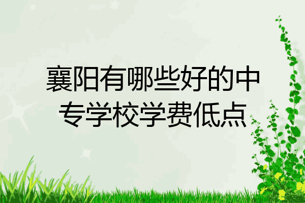 襄阳有哪些好的中专学校学费低点