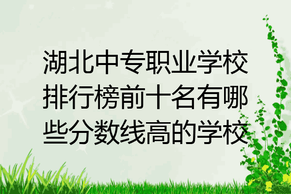 湖北中专职业学校排行榜前十名有哪些分数线高的学校