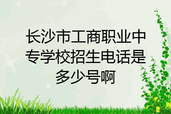 长沙市工商职业中专学校招生电话是多少号啊