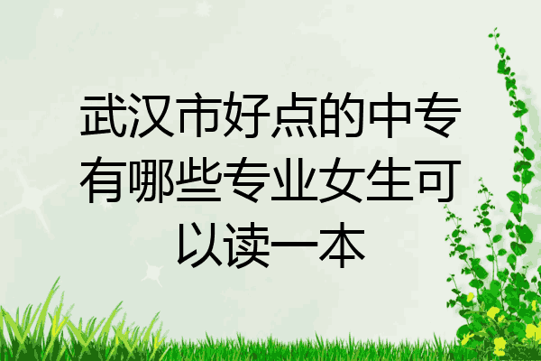 武汉市好点的中专有哪些专业女生可以读一本
