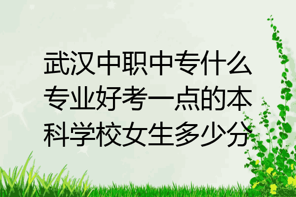 武汉中职中专什么专业好考一点的本科学校女生多少分