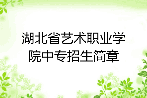 湖北省艺术职业学院中专招生简章