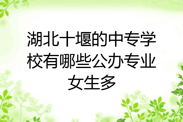 湖北十堰的中专学校有哪些公办专业女生多