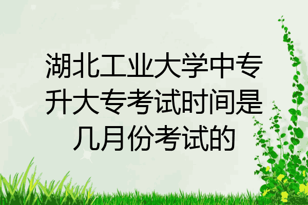 湖北工业大学中专升大专考试时间是几月份考试的