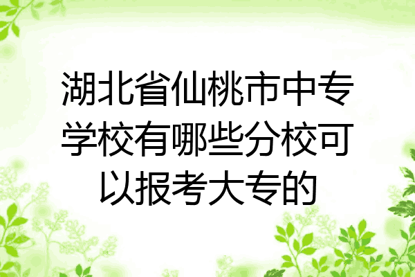 湖北省仙桃市中专学校有哪些分校可以报考大专的