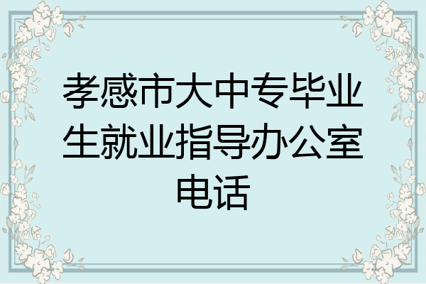 孝感市大中专毕业生就业指导办公室电话