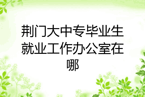 荆门大中专毕业生就业工作办公室在哪