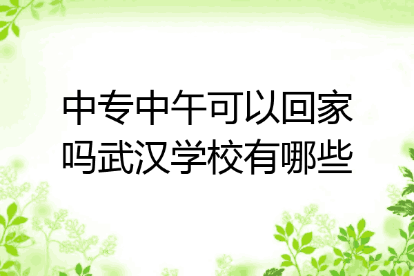 中专中午可以回家吗武汉学校有哪些