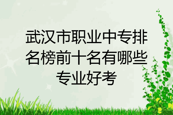 武汉市职业中专排名榜前十名有哪些专业好考