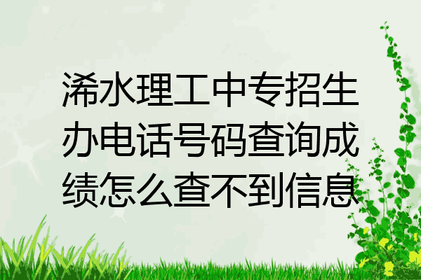 浠水理工中专招生办电话号码查询成绩怎么查不到信息