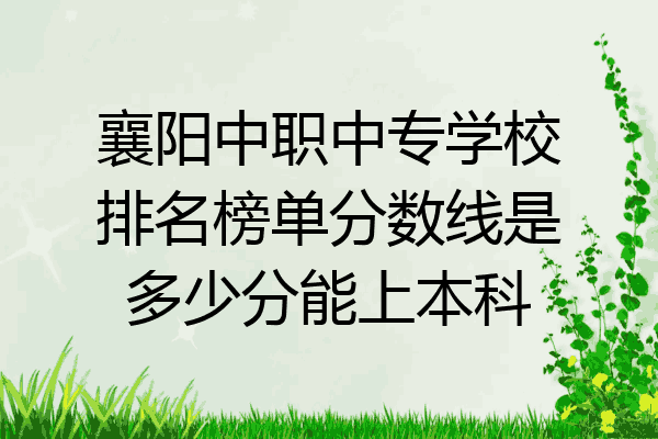 襄阳中职中专学校排名榜单分数线是多少分能上本科