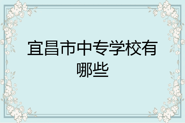 宜昌市中专学校有哪些