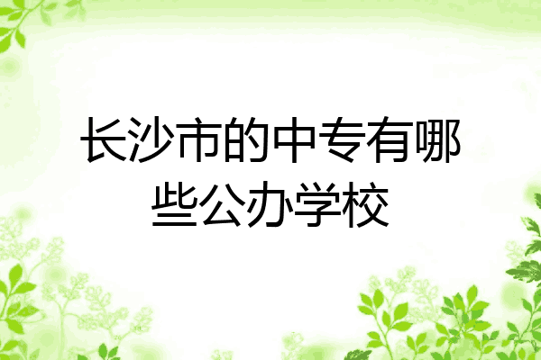 长沙市的中专有哪些公办学校