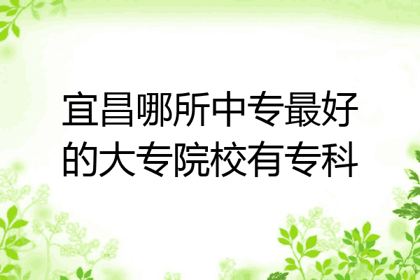 宜昌哪所中专最好的大专院校有专科
