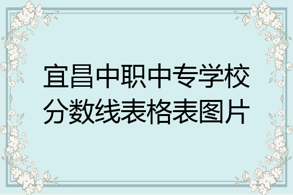 宜昌中职中专学校分数线表格表图片