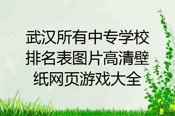 武汉所有中专学校排名表图片高清壁纸网页游戏大全