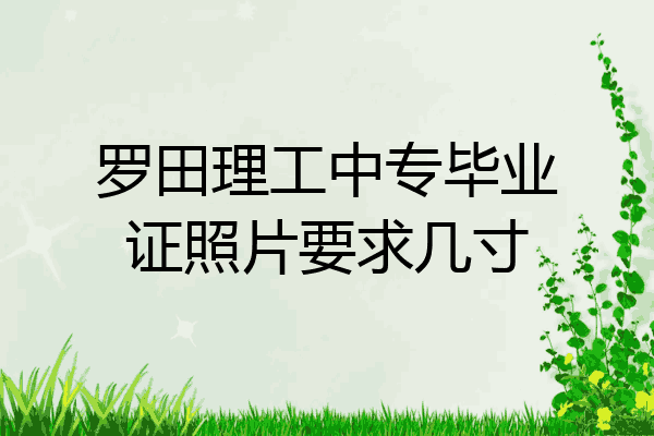 罗田理工中专毕业证照片要求几寸
