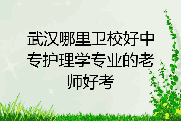 武汉哪里卫校好中专护理学专业的老师好考