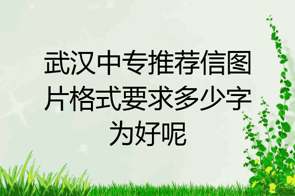 武汉中专推荐信图片格式要求多少字为好呢