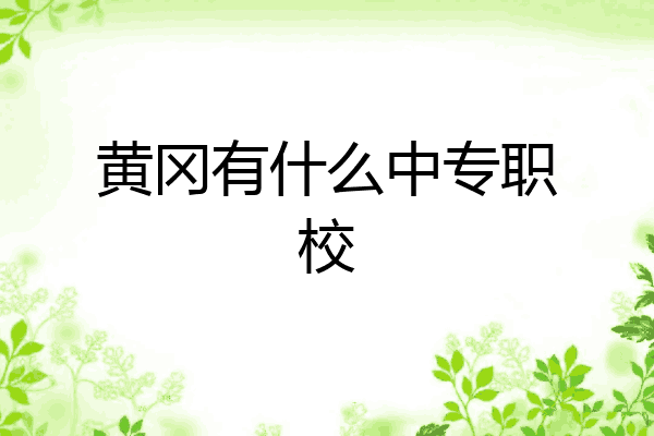 黄冈有什么中专职校