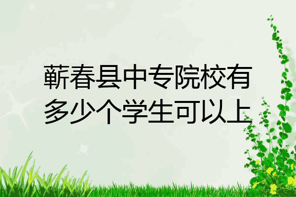 蕲春县中专院校有多少个学生可以上