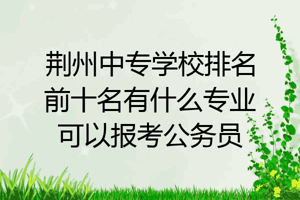 荆州中专学校排名前十名有什么专业可以报考公务员