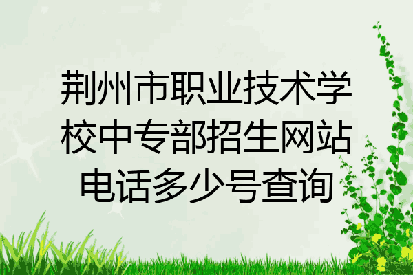 荆州市职业技术学校中专部招生网站电话多少号查询