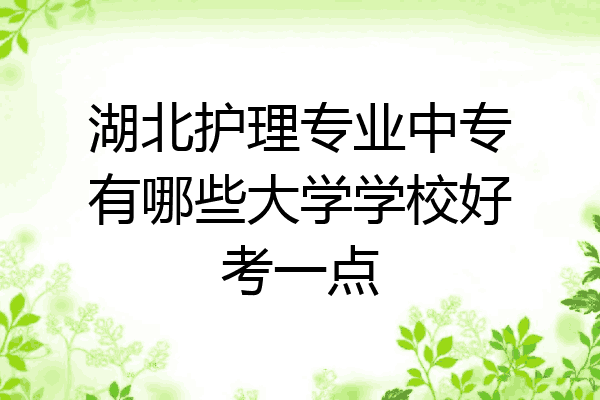 湖北护理专业中专有哪些大学学校好考一点