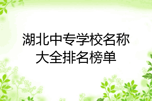 湖北中专学校名称大全排名榜单