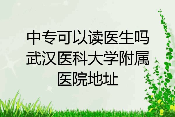 中专可以读医生吗武汉医科大学附属医院地址