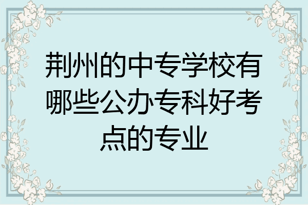 荆州的中专学校有哪些公办专科好考点的专业