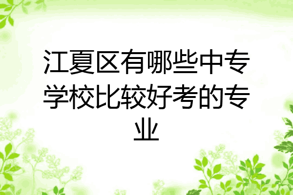 江夏区有哪些中专学校比较好考的专业