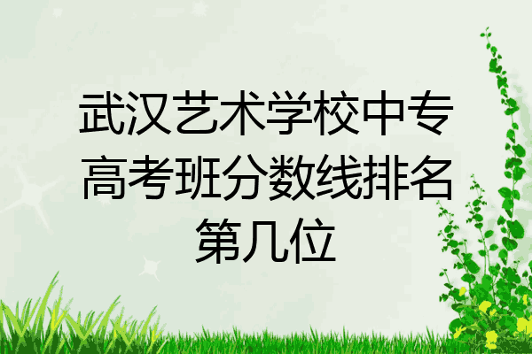 武汉艺术学校中专高考班分数线排名第几位