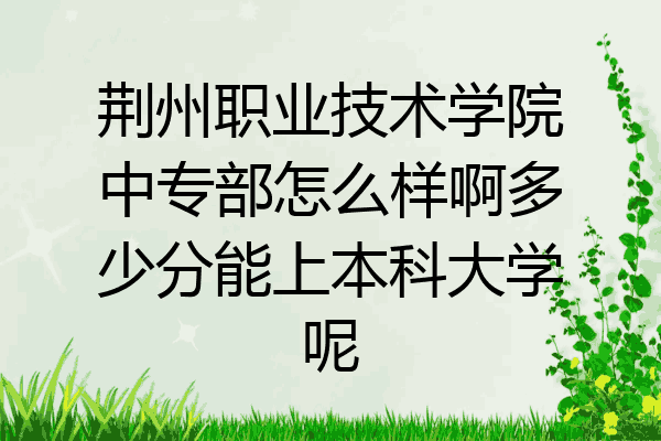 荆州职业技术学院中专部怎么样啊多少分能上本科大学呢