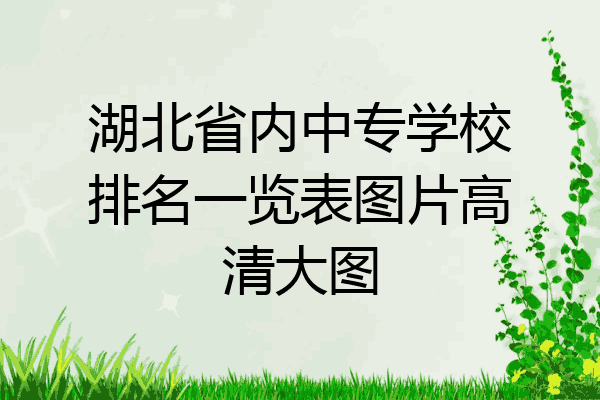 湖北省内中专学校排名一览表图片高清大图